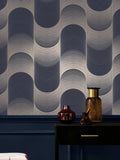 Graham & Brown Navy or Pale Gold Eclipse A4 Wallpaper Sample