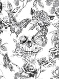 Graham & Brown wallpaper sample Black Skull Roses A4 - British product