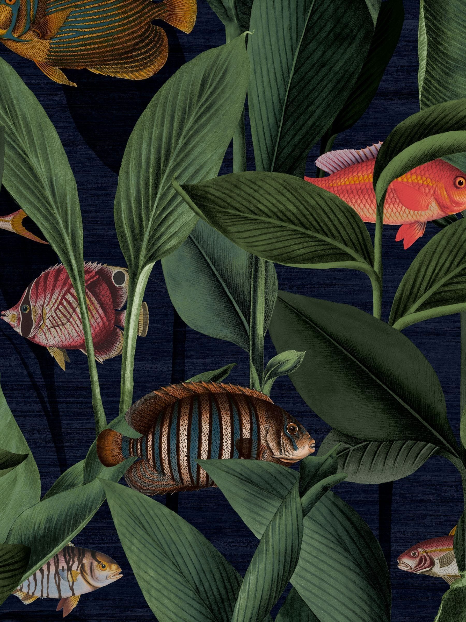 Graham & Brown Deep Sea Aquarium wallpaper sample A4 - British product