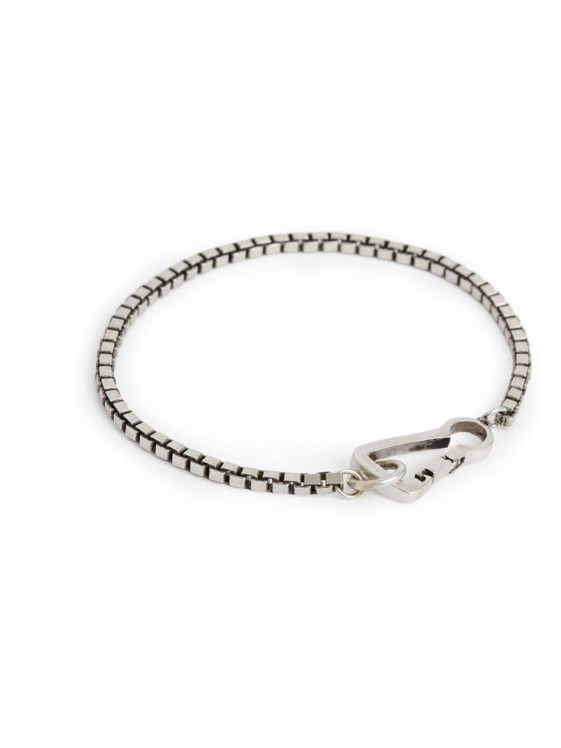 AllSaints silver tone box chain bracelet - British product