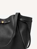 Tory Burch Black Romy Pebbled Tote Bag, imported from the UK