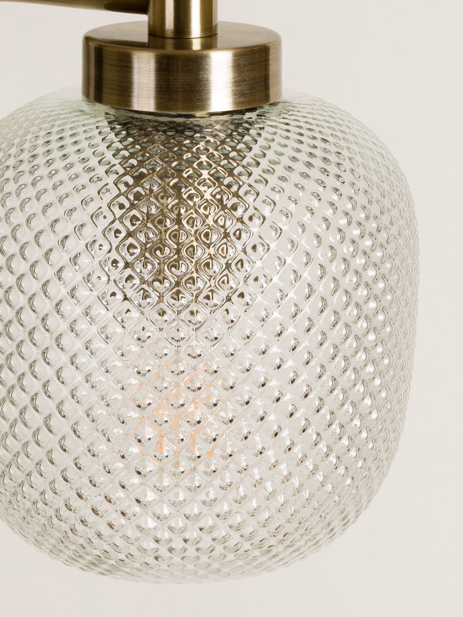 Oliver Bonas Clear Luce glass marble floor lamp, imported from the UK