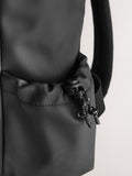 Black roll top backpack polyurethane construction - British product