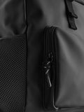 Black roll top backpack polyurethane construction - British product