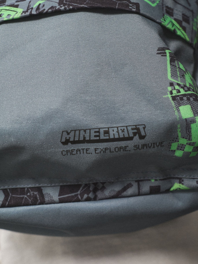 Minecraft Creeper print backpack, UK version