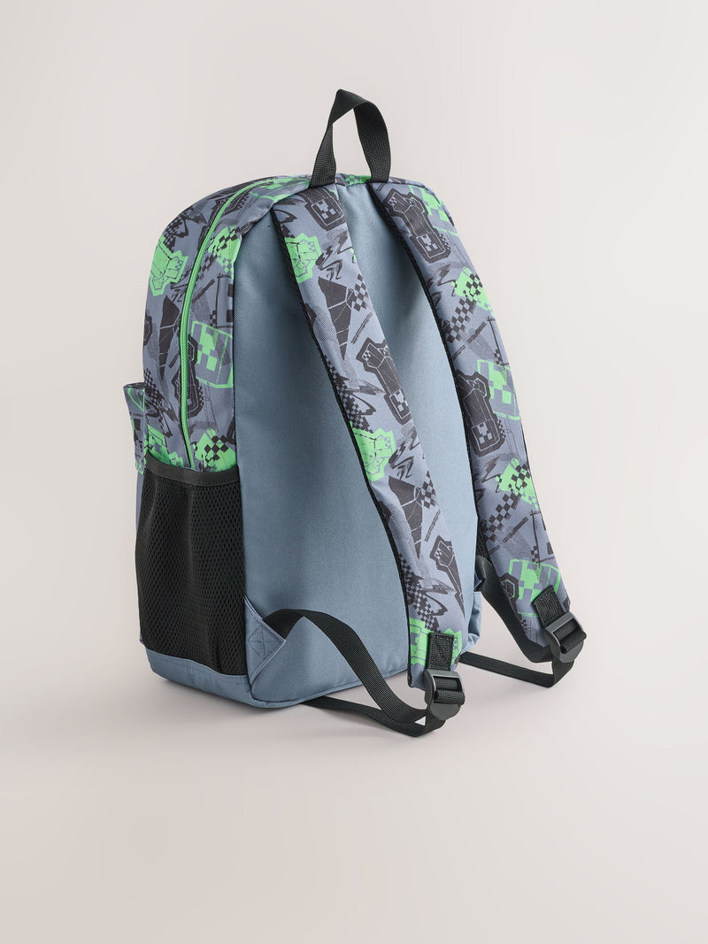 Minecraft Creeper print backpack, UK version