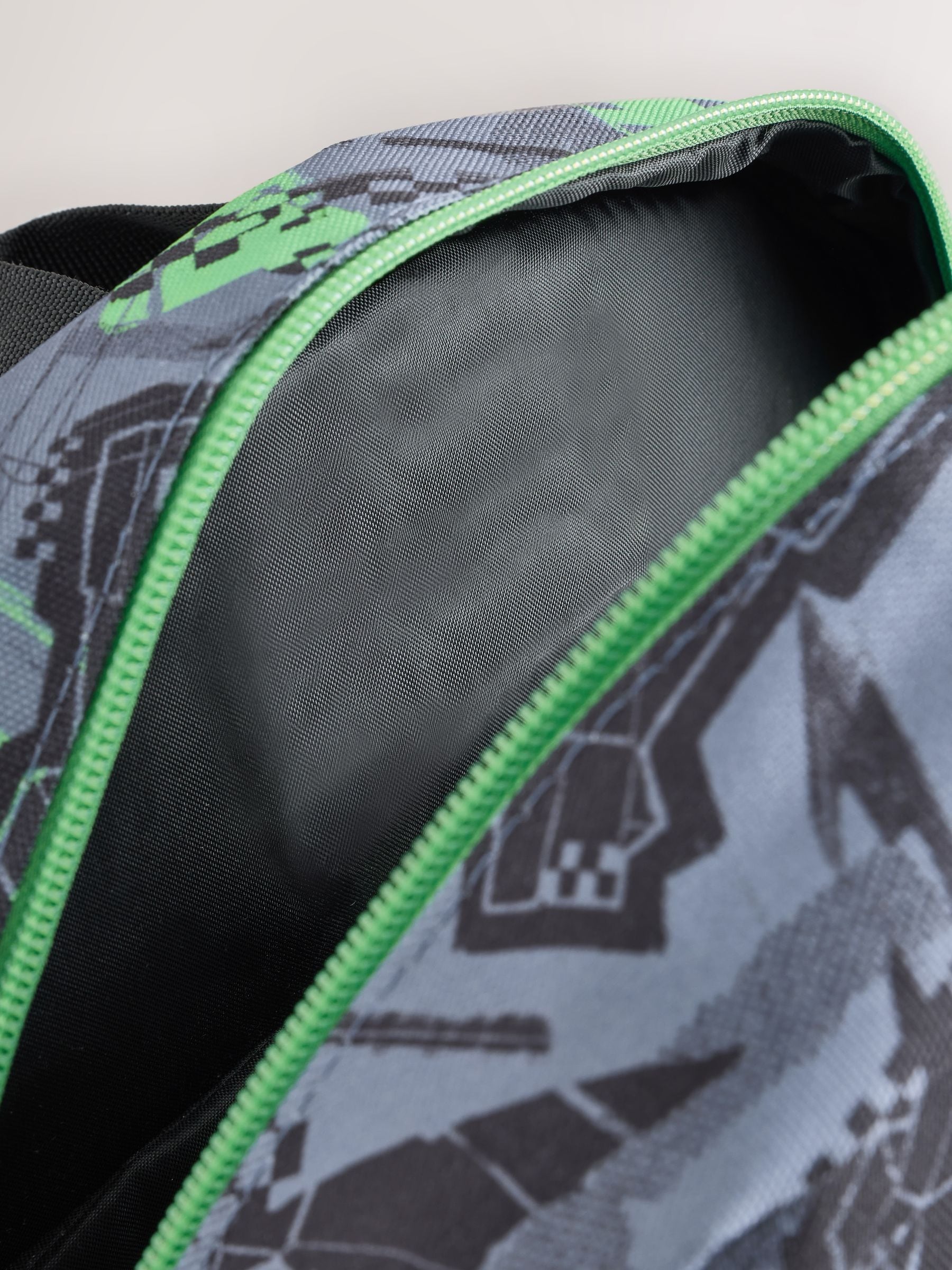 Minecraft Creeper print backpack, UK version