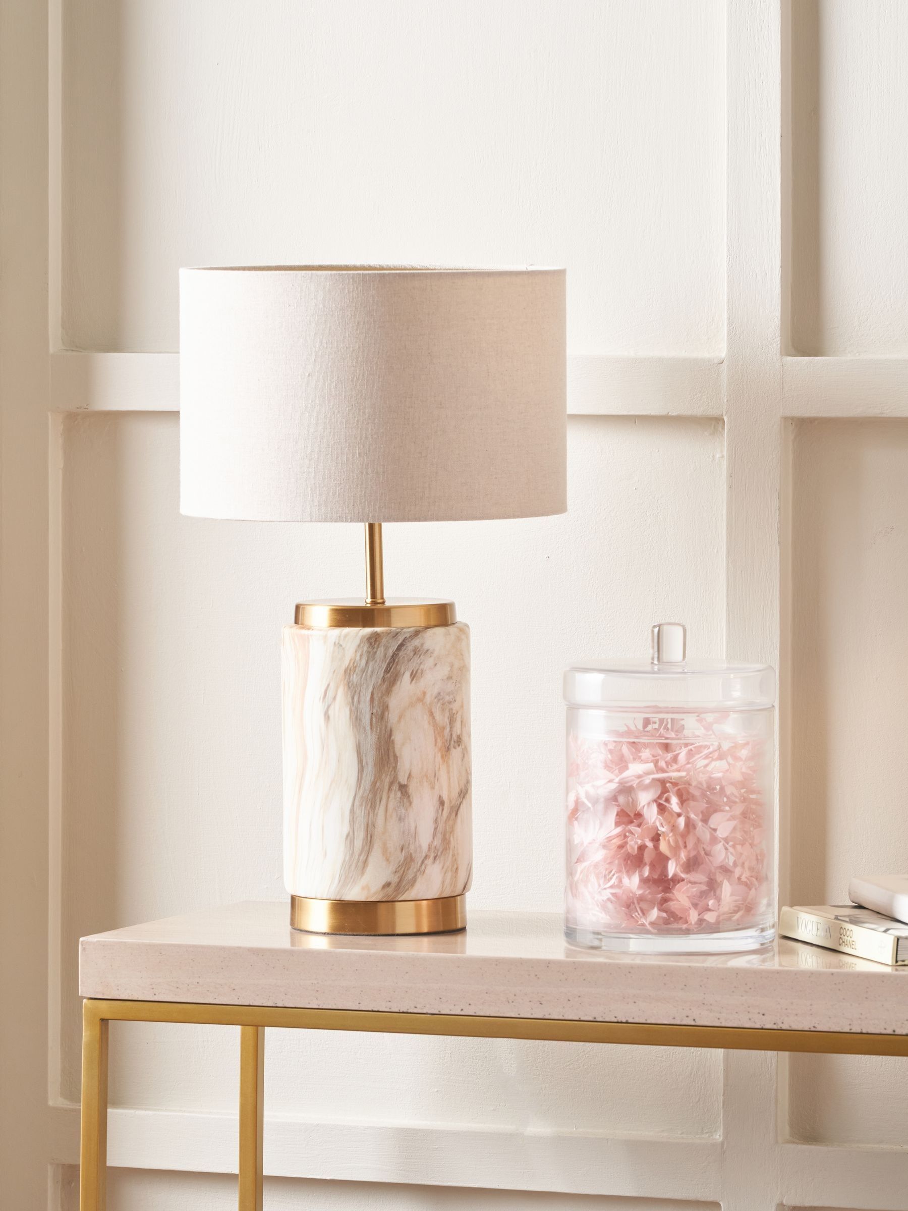 Pacific natural stone effect ceramic table lamp, imported from the UK