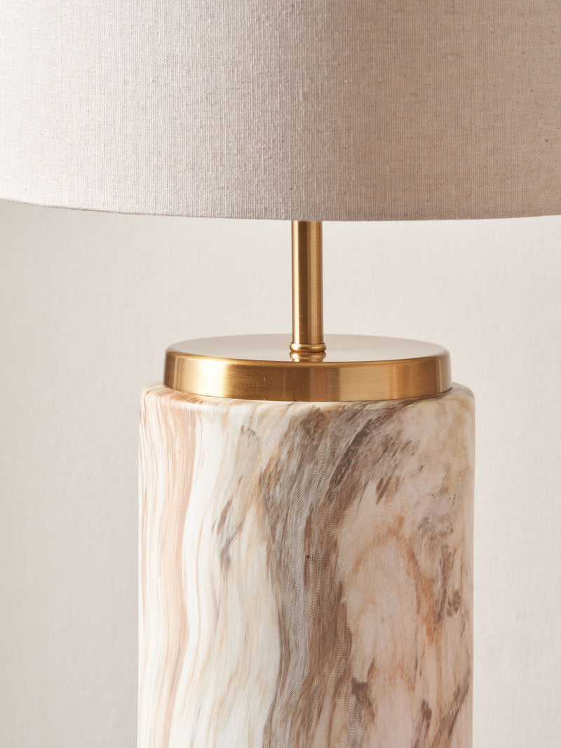 Pacific natural stone effect ceramic table lamp, imported from the UK