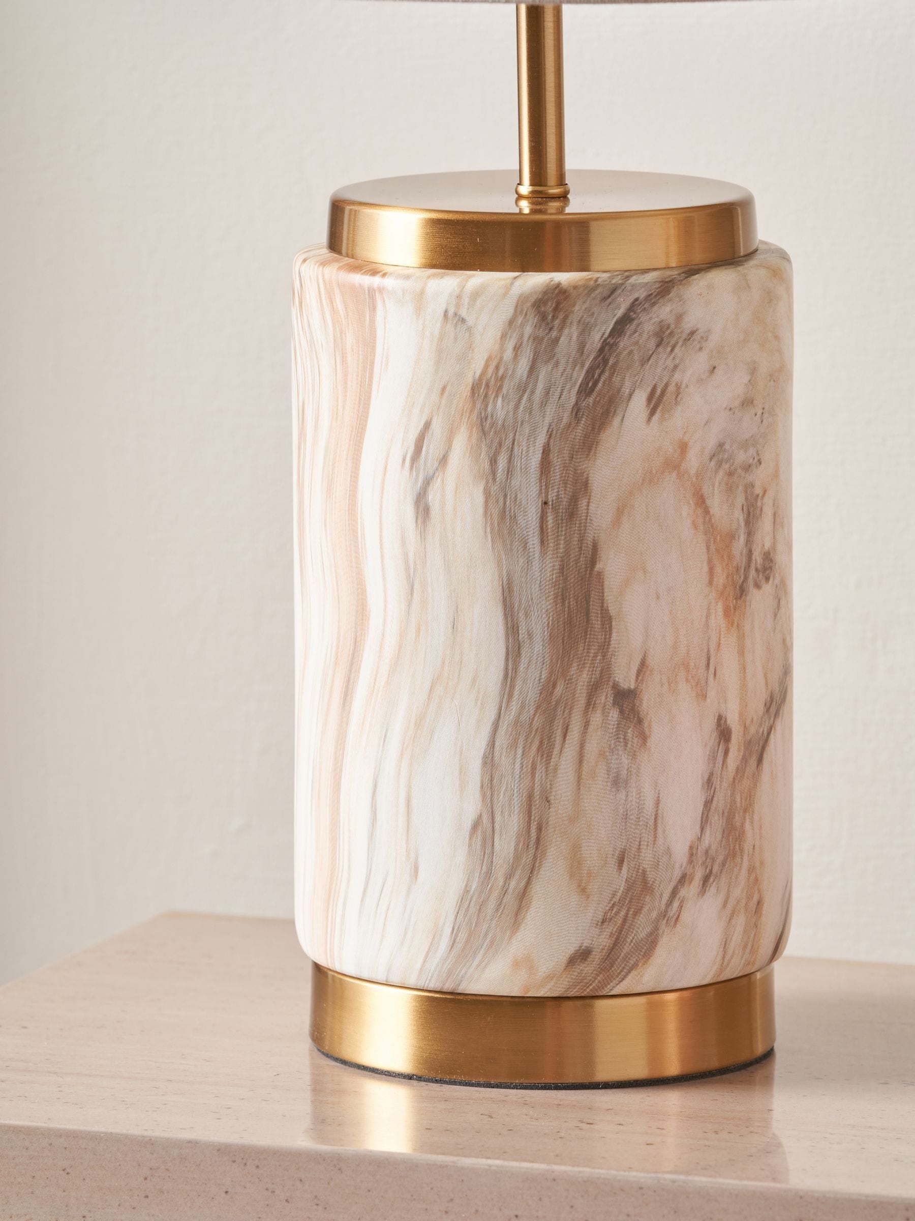 Pacific natural stone effect ceramic table lamp, imported from the UK
