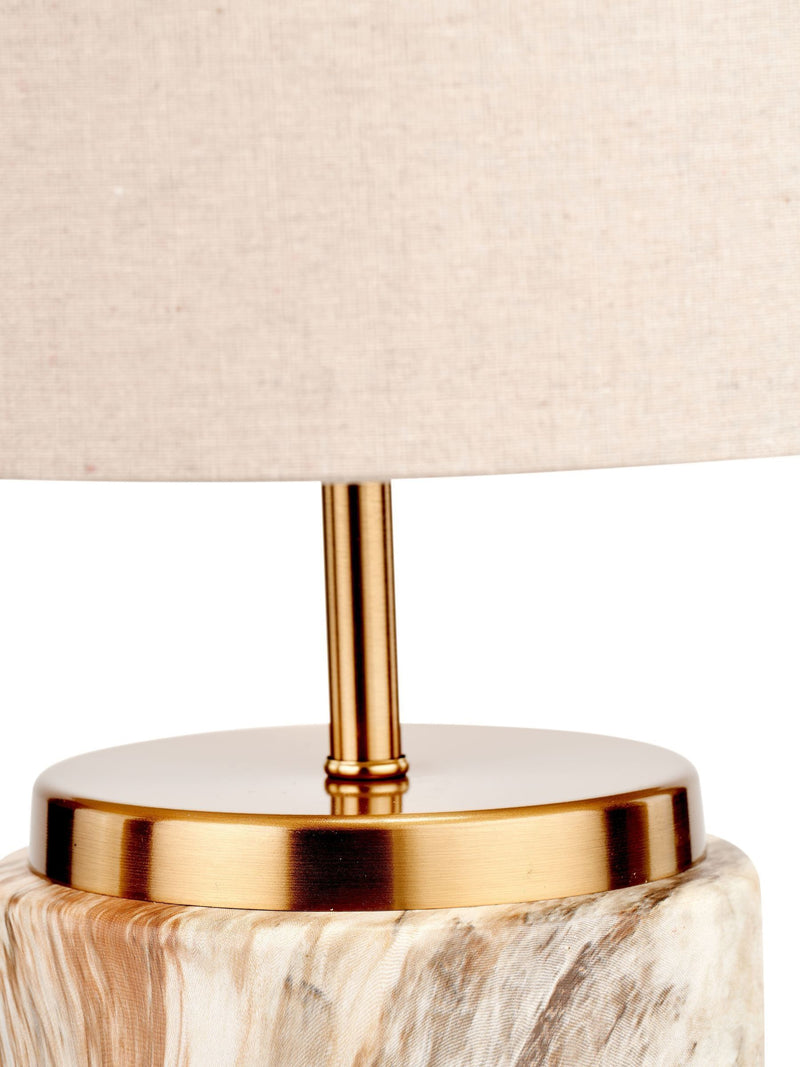Pacific natural stone effect ceramic table lamp, imported from the UK