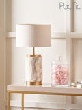 Pacific natural stone effect ceramic table lamp, imported from the UK