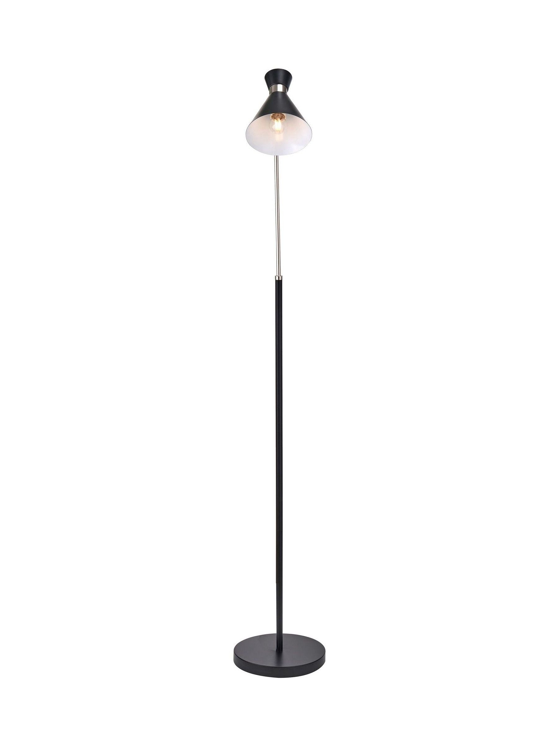 Pacific black metal floor lamp - British product