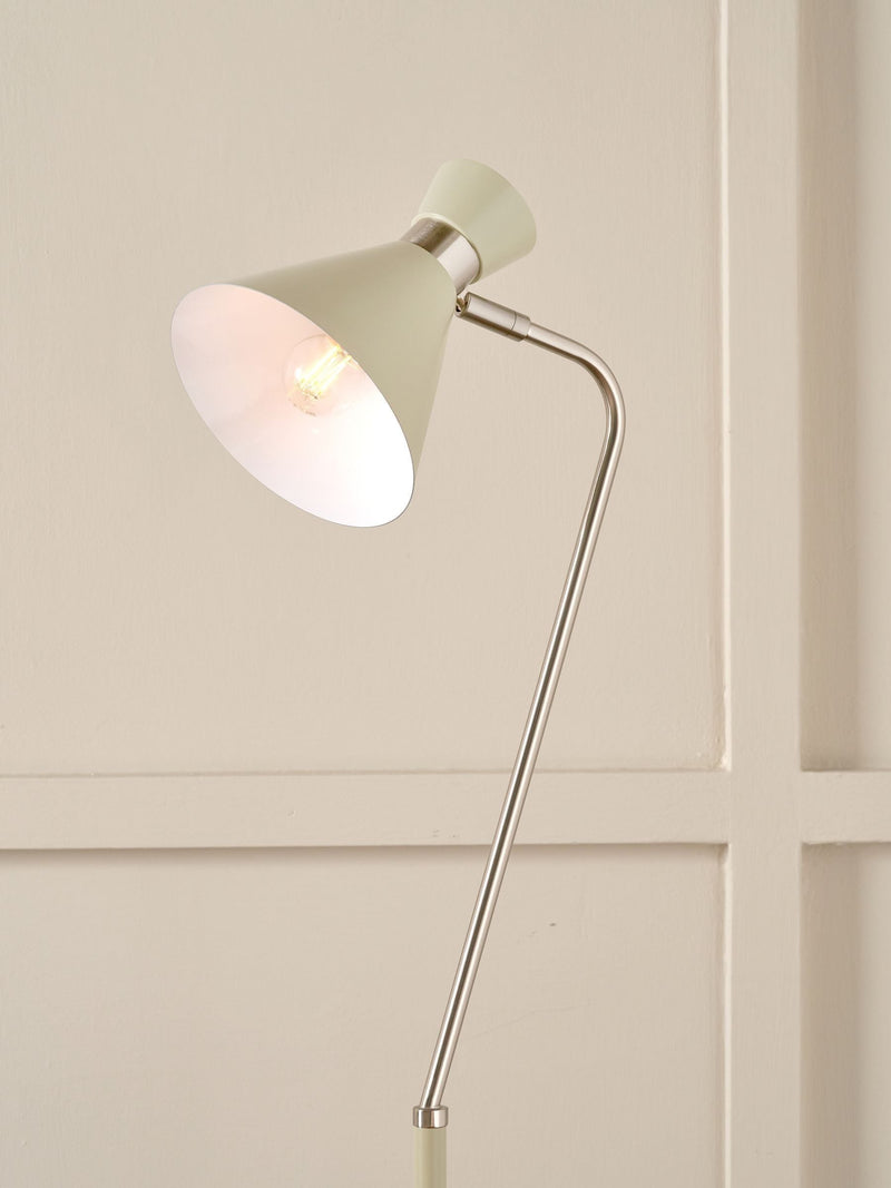 Pacific Sage silver metal floor lamp with adjustable head - British product