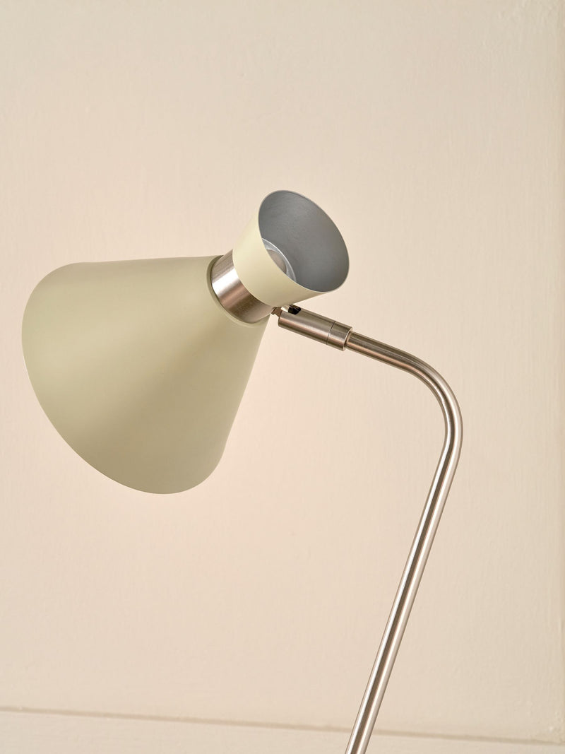 Pacific Sage silver metal floor lamp with adjustable head - British product
