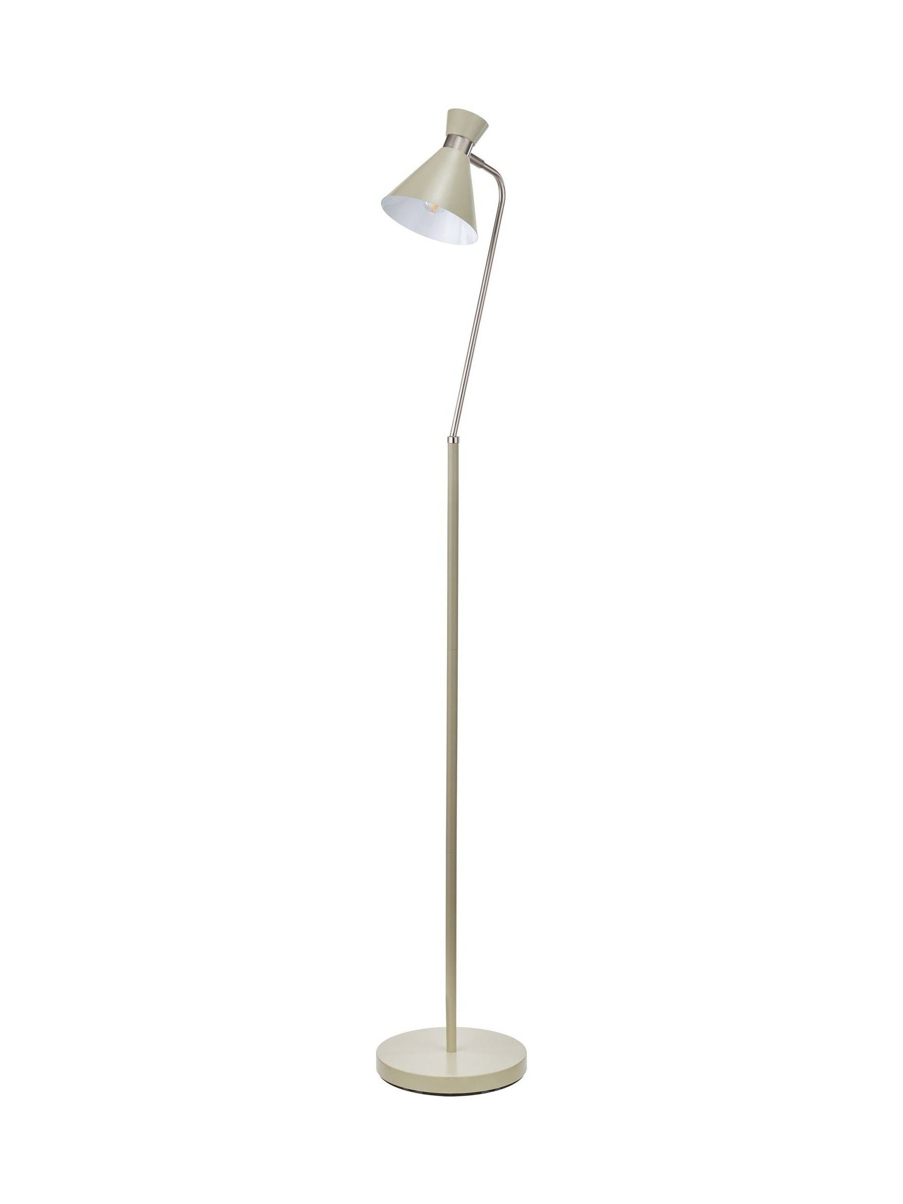 Pacific Sage silver metal floor lamp with adjustable head - British product