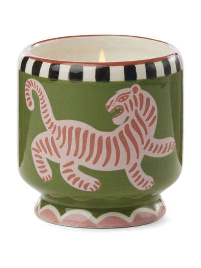Next Paddywax Green Adopo Tiger Ceramic Candle - Black Cedar & Fig- Buy online at McGrocer