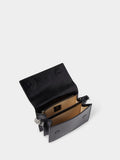 Osprey London black leather mini clutch with chunky chain (British brand)