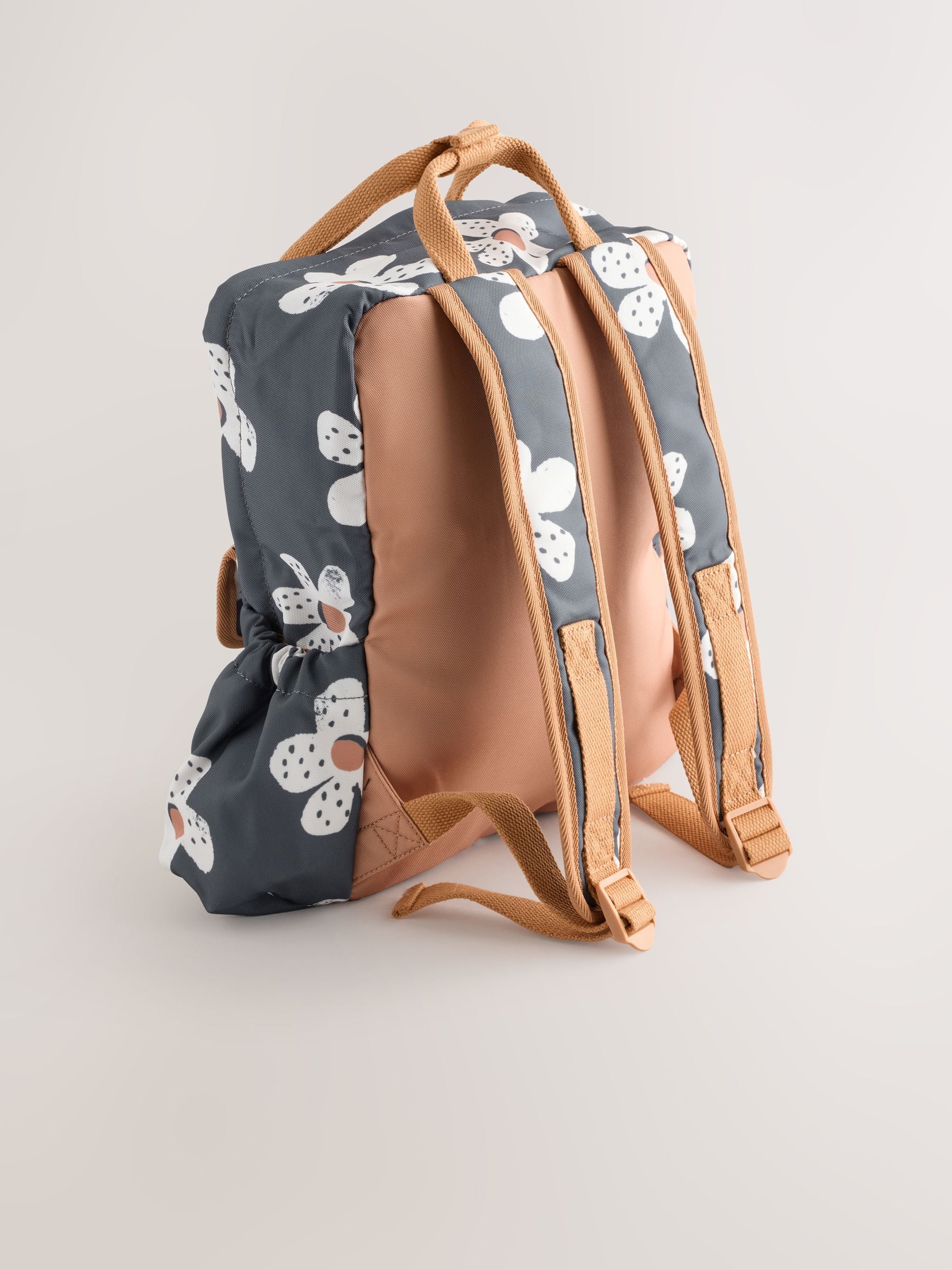 Stampy flower backpack with recycled polyester (British brand)