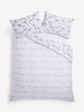 Black/white bow heart reversible duvet cover set - British product