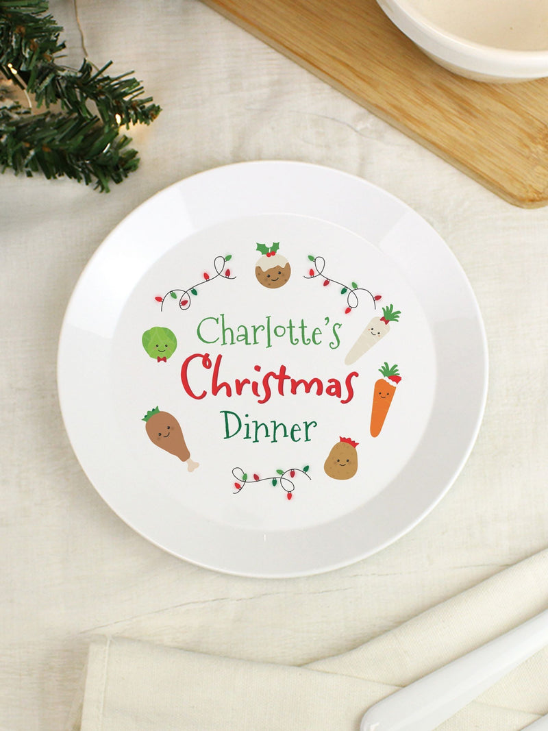 Personalised Plastic My First Christmas Dinner Plate by PMC
