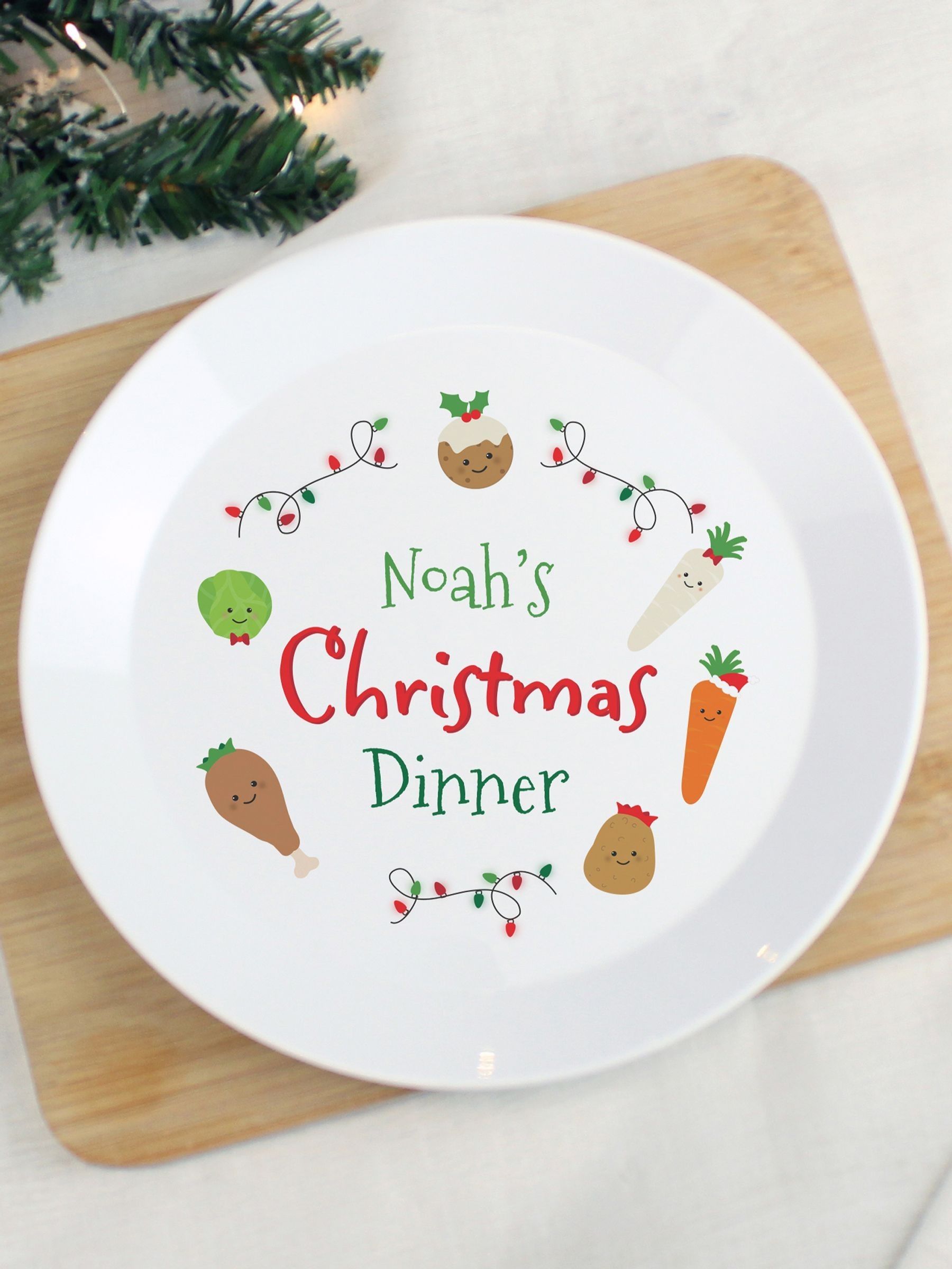 Personalised Plastic My First Christmas Dinner Plate by PMC