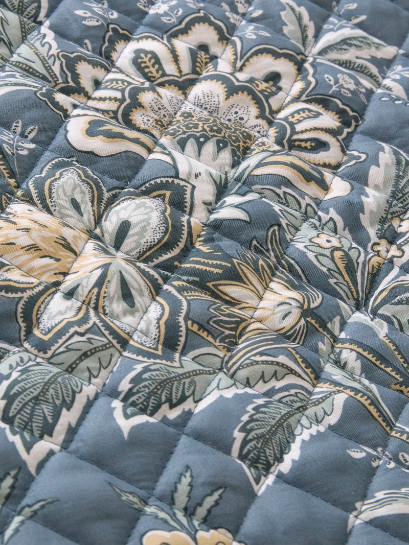Laura Ashley Seaspray Blue Marlbrook quilted bedspread, imported from the UK