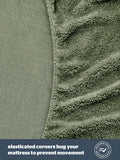 Silentnight Sage Teddy Fleece Fitted Sheet (British brand)