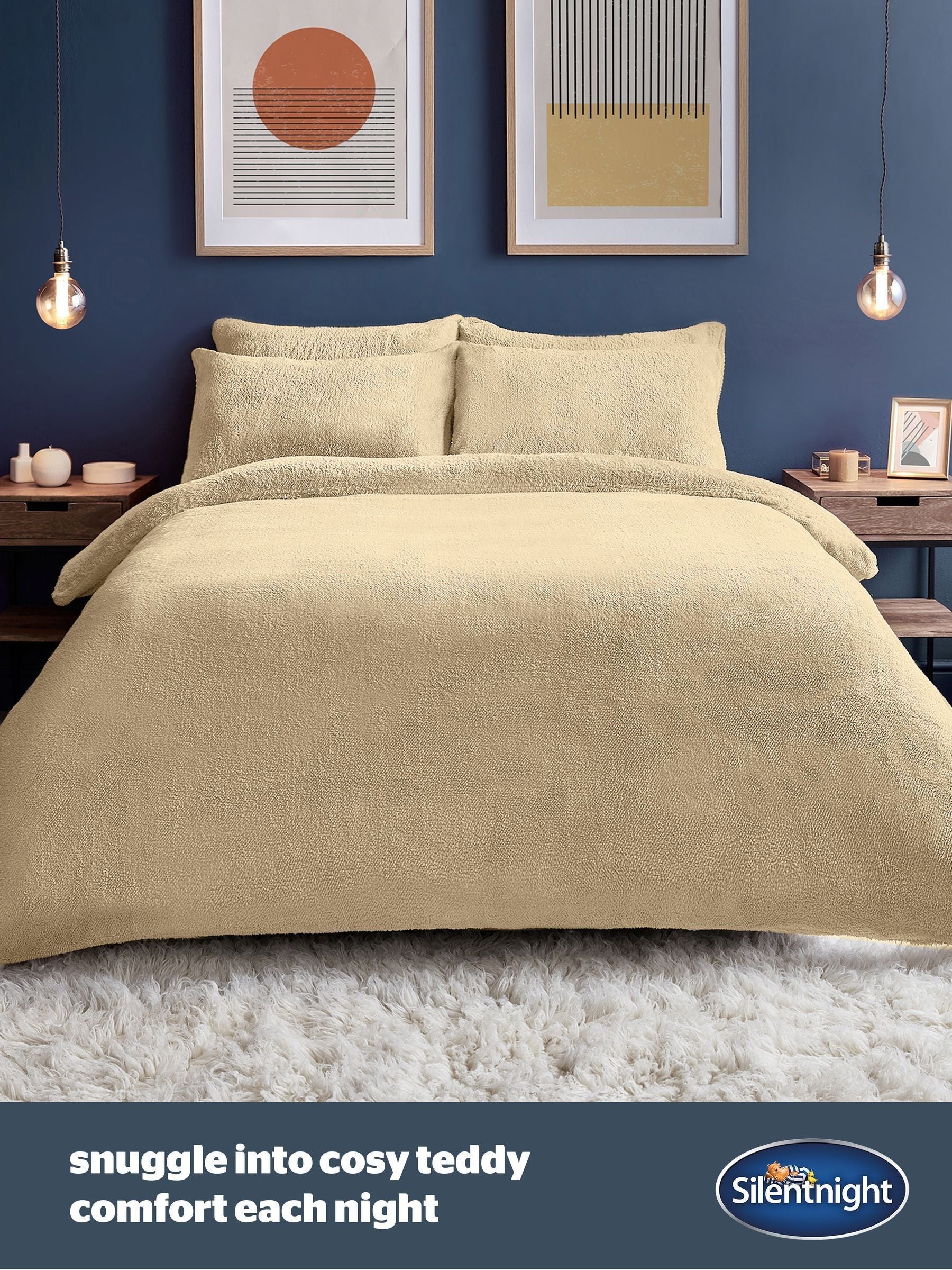Silentnight Natural Teddy Fleece Duvet Set (British brand)