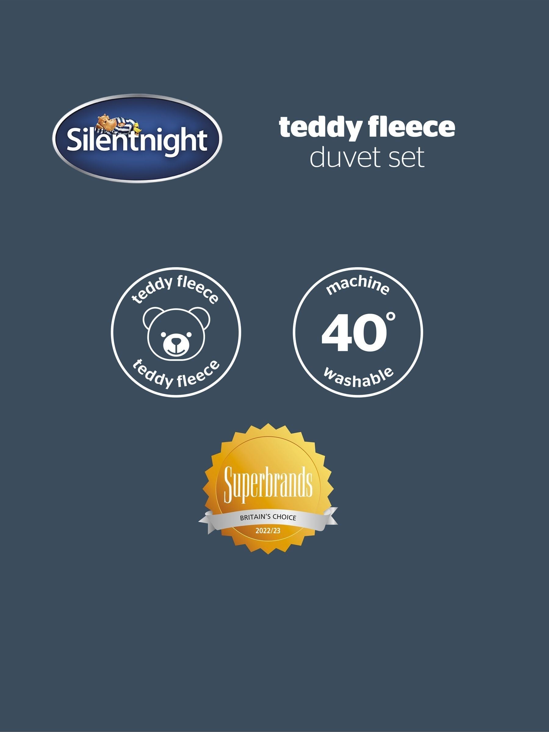 Silentnight Natural Teddy Fleece Duvet Set