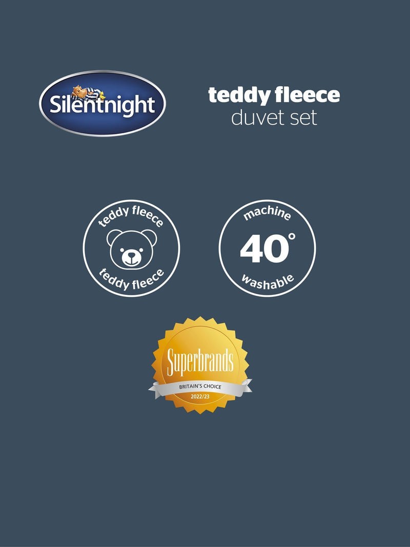 Silentnight Natural Teddy Fleece Duvet Set