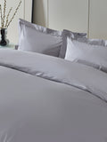 Silver 144 thread count duvet cover and pillowcase set (British brand)