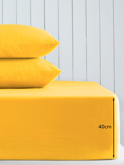 Drap-housse de lit extensible extra profond mi-coton jaune vif Next - Achetez en ligne sur McGrocer