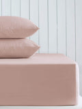 Blush pink fitted bed sheet - British product