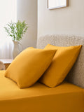 Set of 2 Bright Yellow Cotton Rich Pillowcases