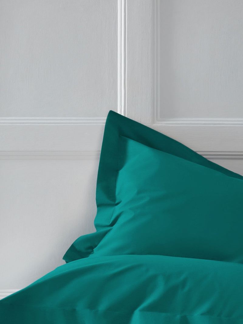 Set of 2 Dark Teal Cotton Rich Pillowcases