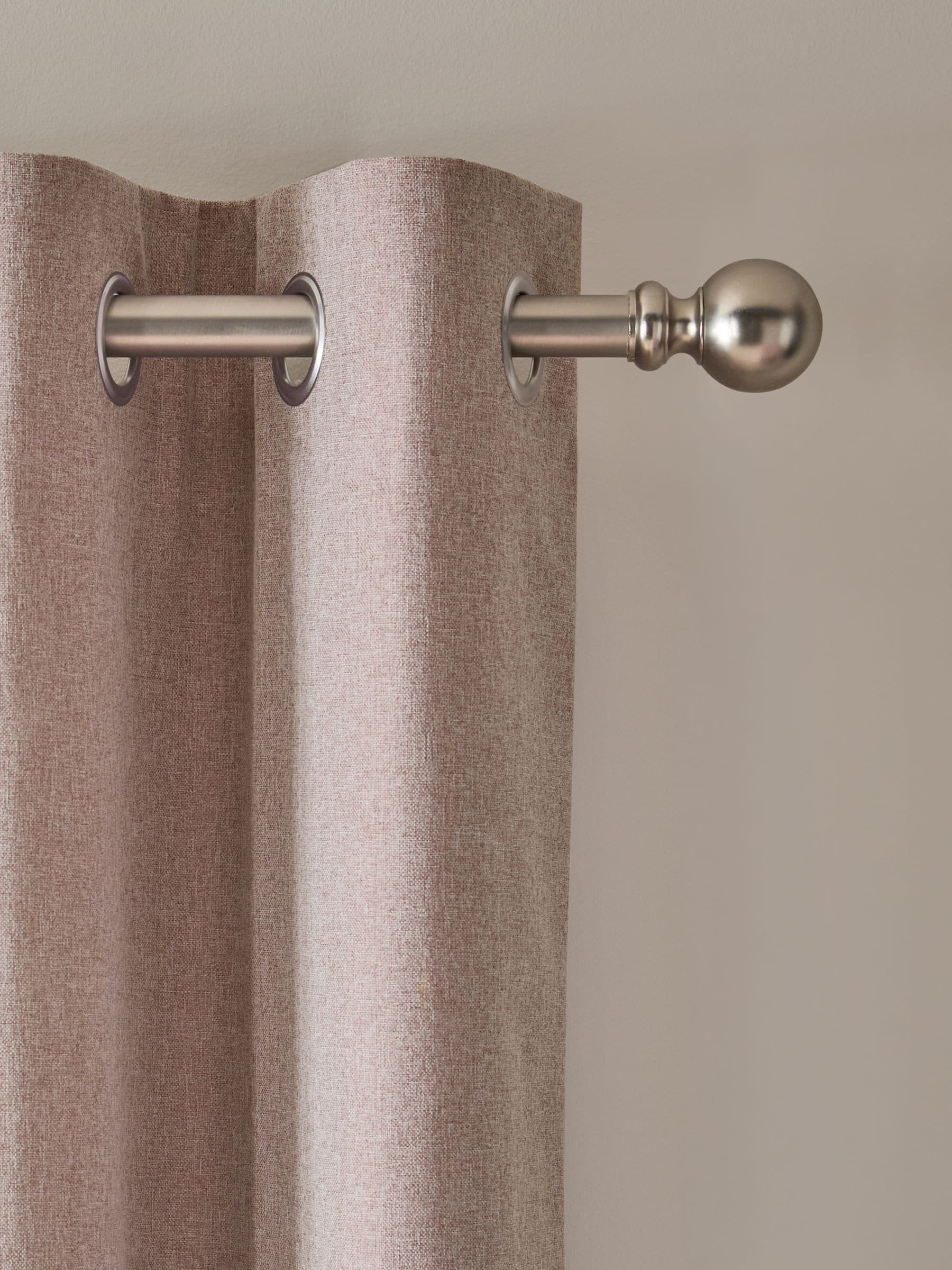 Pink Soft Marl Blackout/Thermal Eyelet Curtains
