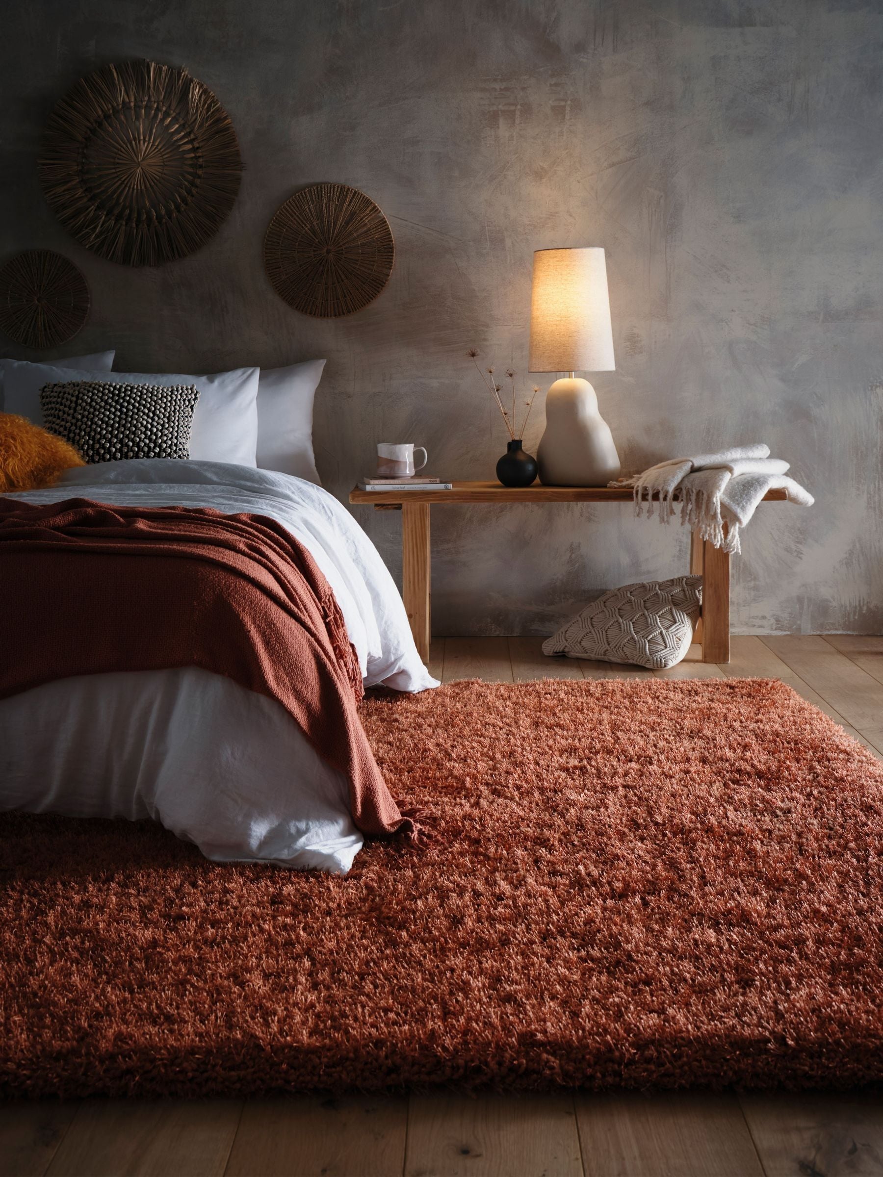 Origin Rugs Orange Chicago Soft Shaggy Rug
