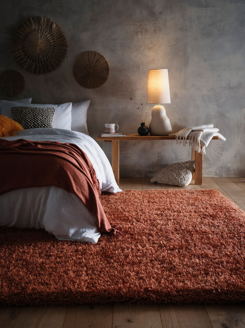 Origin Rugs Orange Chicago Soft Shaggy Rug