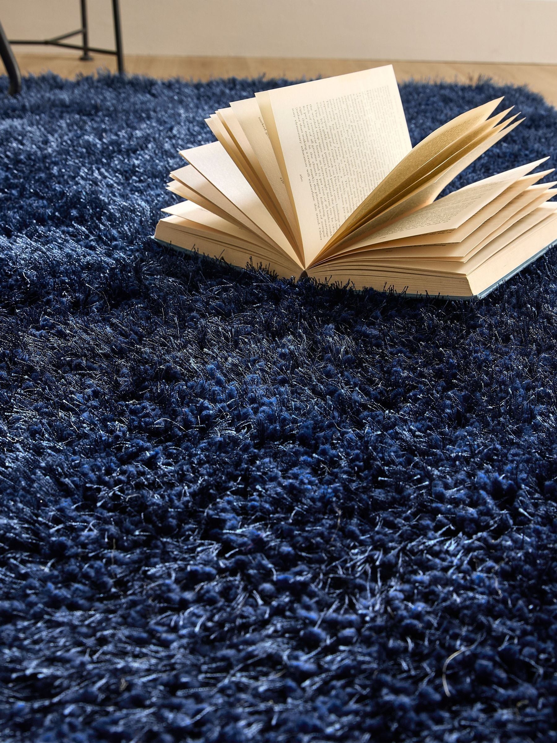 Origin Rugs Blue Chicago soft shaggy rug 160x110cm - British product
