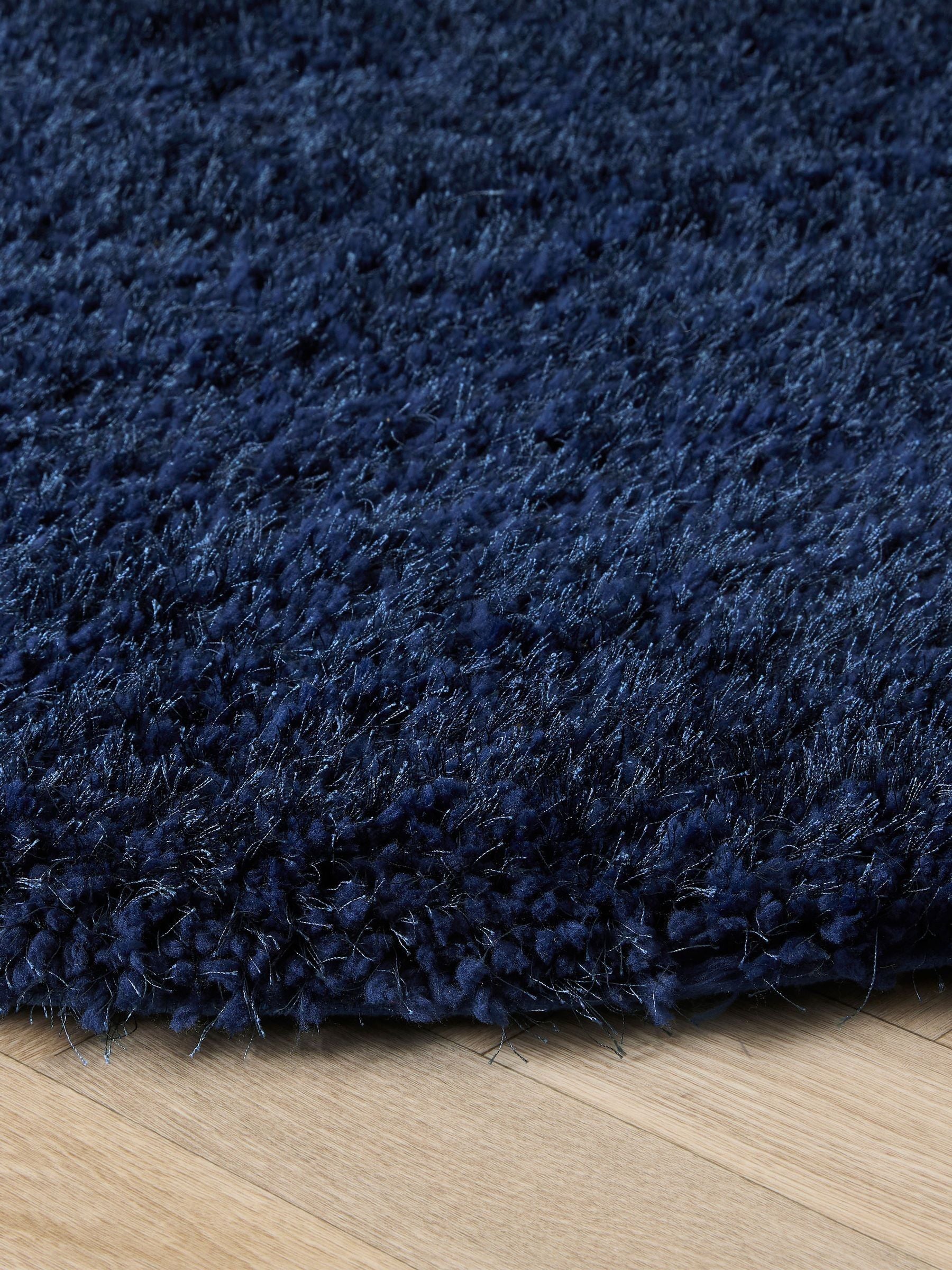 Origin Rugs Blue Chicago shaggy rug 133cm - British product