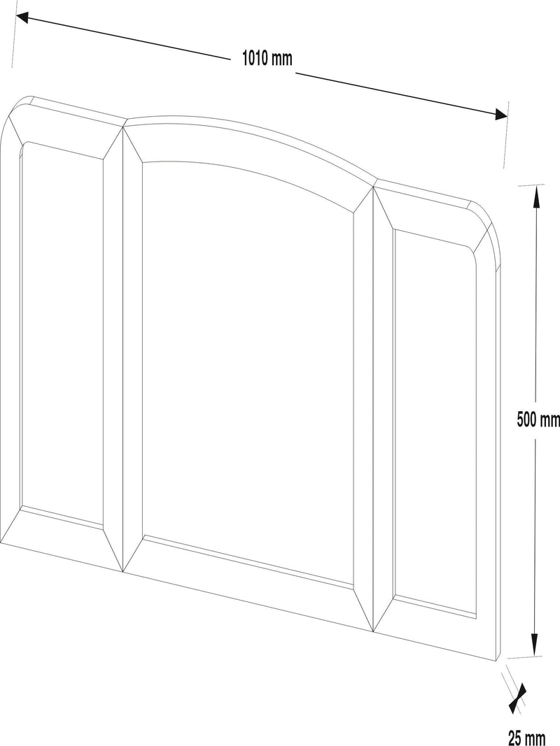 Light natural Sadie mango wood mirror with three panels - British product