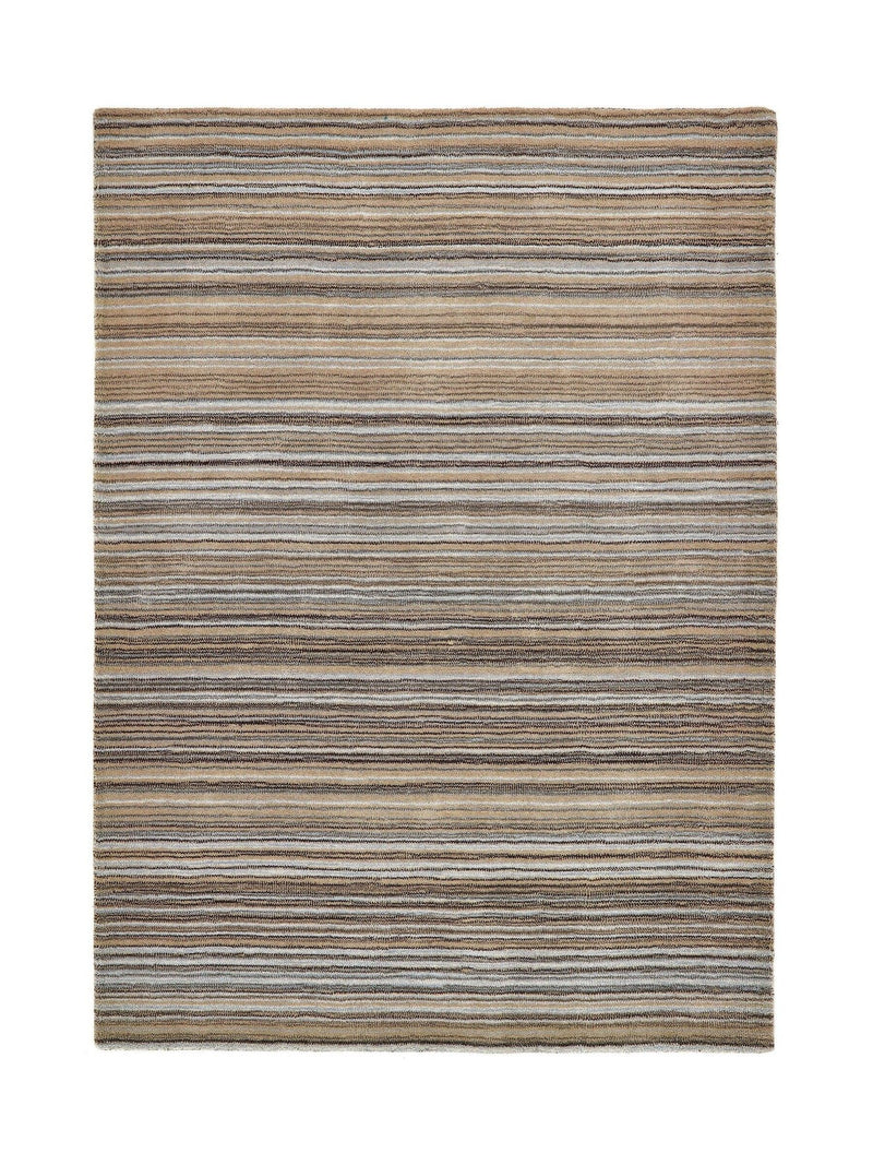 Origin Rugs beige stripe wool rug - British product