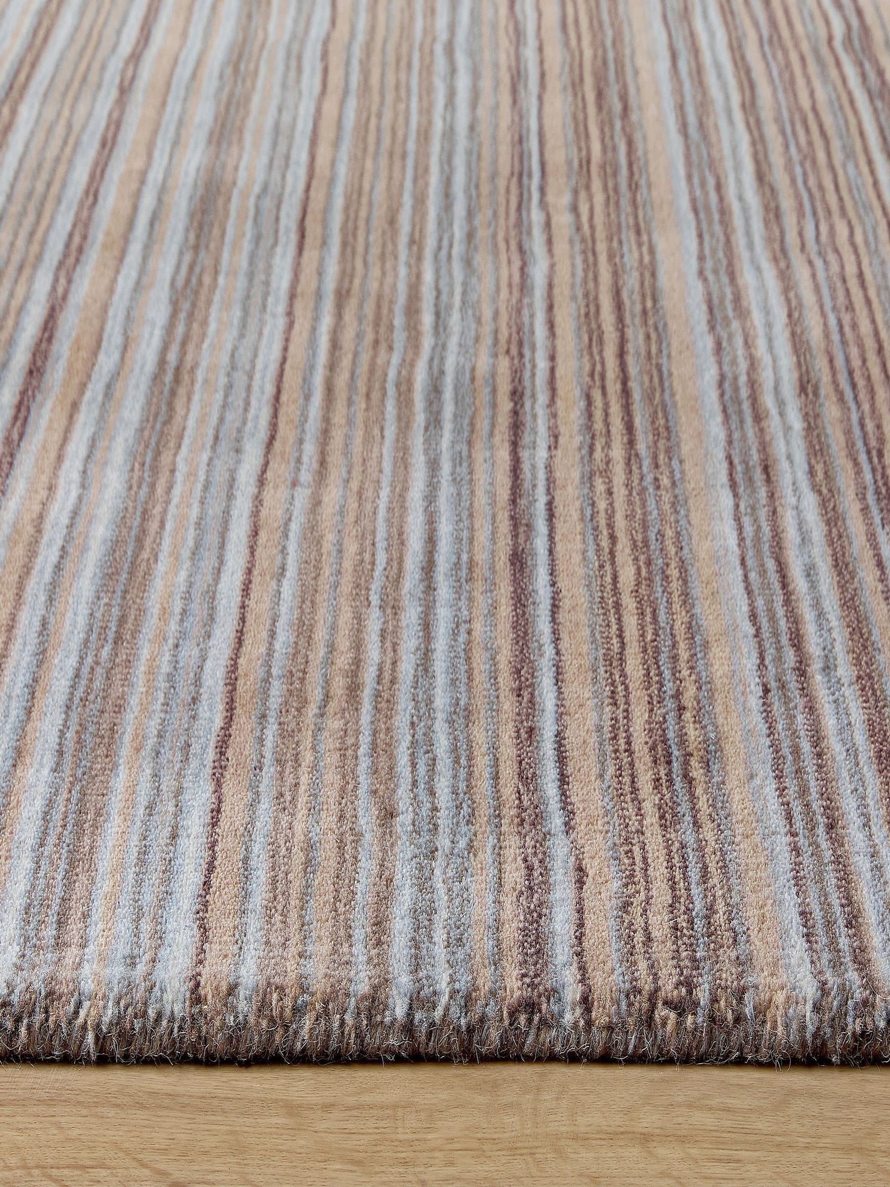 Origin Rugs beige stripe wool rug - British product