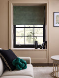 Green Dark Ready Made Blackout/Thermal Matte Velvet Roman Blind