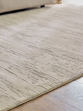 Durable Light Grey Luna Abstract Rug (British brand)