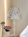 Laura Ashley Gosford table lamp white metal pink shade H47cm - British product
