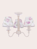Laura Ashley White Gosford 3 light semi flush ceiling light (British brand)