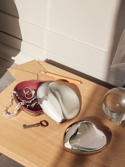 Boîte à bijoux cœur argenté Georg Jensen