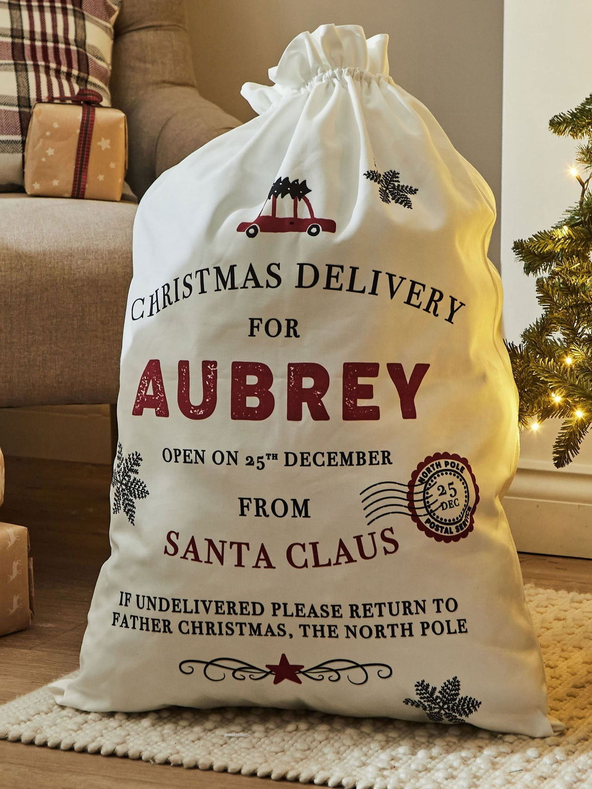 Personalised Christmas Delivery Canvas Gift Sack by My 1st Years